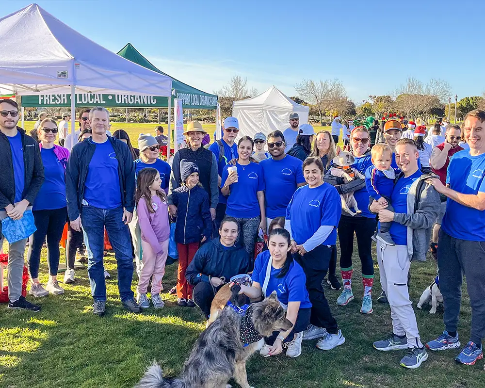photo of the team at the Jingle Bells Walk 2024