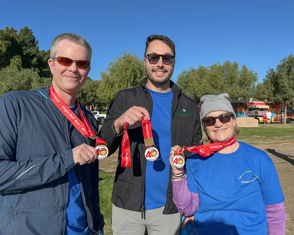 photo of the team at the Jingle Bells Walk 2024