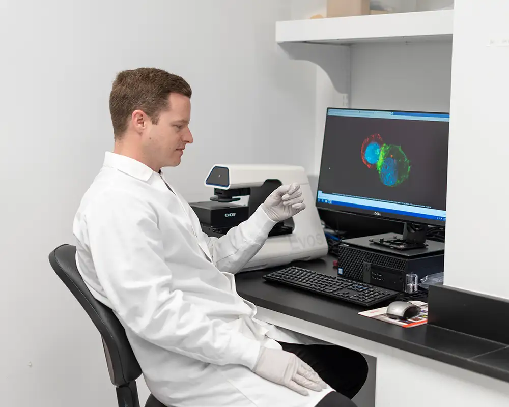 image of a worker in the lab